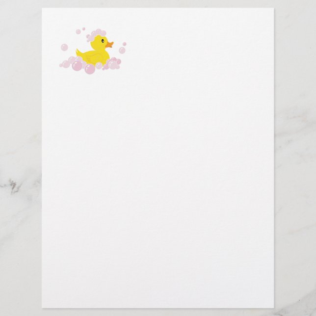 Duck in Pink Bubbles (Voorkant)