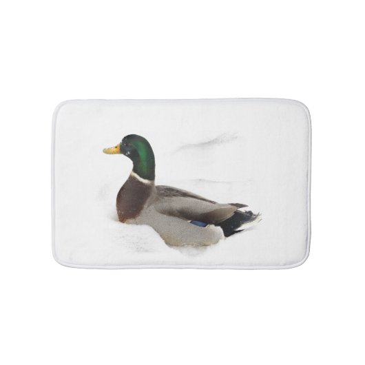 Duck in Snow Bath Mats Badmat (Voorkant)