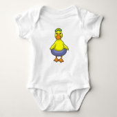 Duck in Swimming met Swim ring Romper (Voorkant)