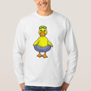 Duck in Swimming met Swim ring T-shirt