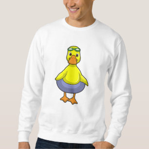 Duck in Swimming met Swim ring Trui
