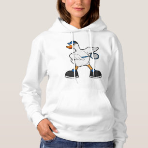 Duck in Tennis met Tennis racket & Pet Hoodie