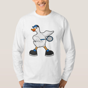 Duck in Tennis met Tennis racket & Pet T-shirt