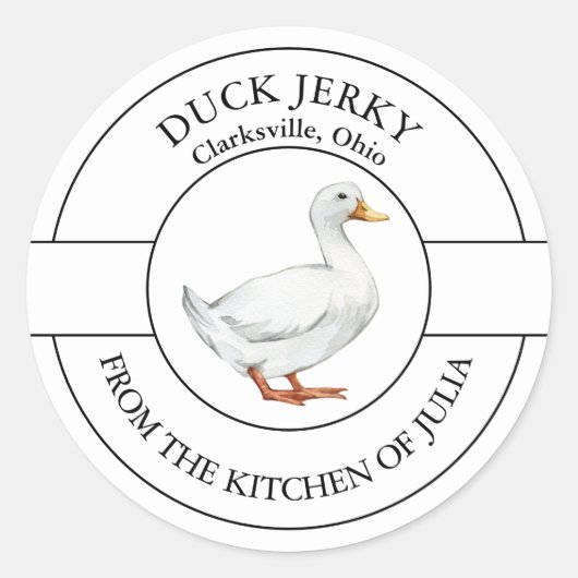 Duck Jerky Label (Voorkant)