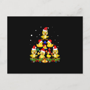 Duck kerstboom briefkaart