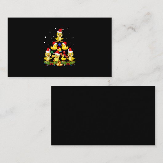 Duck kerstboom informatiekaartje (Voorkant / Achterkant)