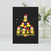 Duck kerstboom informatiekaartje (Staand voorkant)