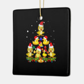 Duck kerstboom keramisch ornament (Links)