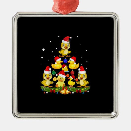 Duck kerstboom metalen ornament (Voorkant)