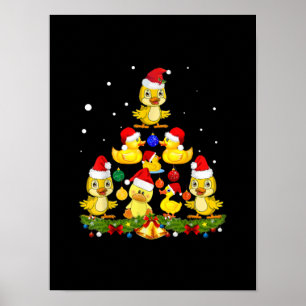 Duck kerstboom poster