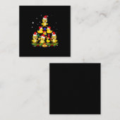 Duck kerstboom vierkante visitekaartje (Voorkant / Achterkant)
