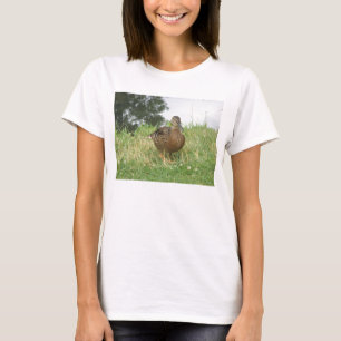Duck Mallard Vrouw Cute Natuur Foto T-shirt