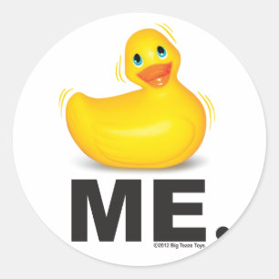 Duck me: Klassieke Duckie Ronde Sticker