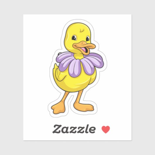 Duck met Daisy Sticker (Vel)