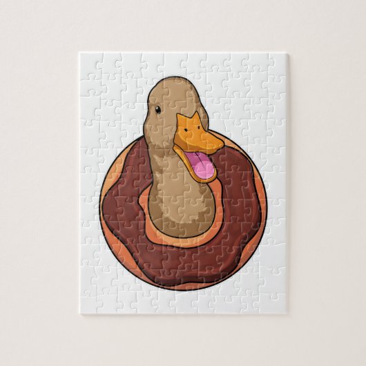 Duck met Donut Legpuzzel (Verticaal)