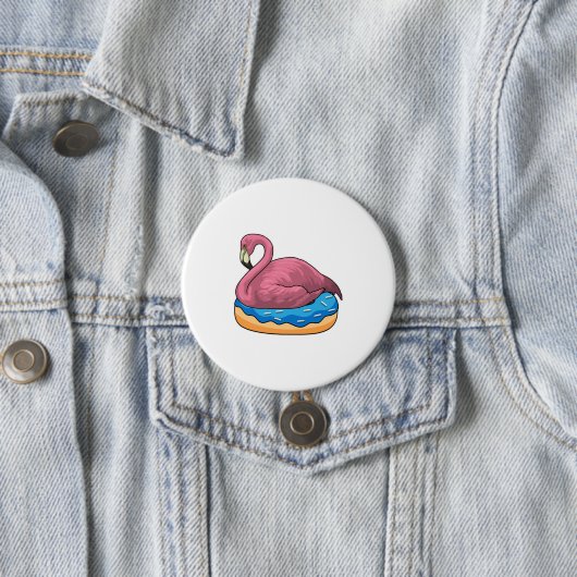 Duck met Donut Ronde Button 7,6 Cm (In situ)