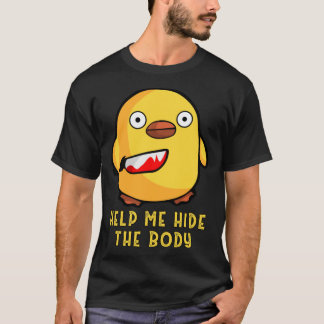 Duck met Knife T-shirt Cute Murder, grappig help m