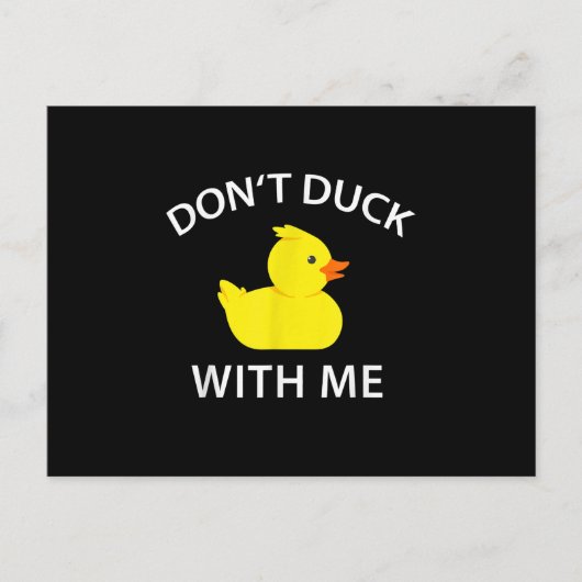 Duck met me, grappige Rubber Duck Aankondigingskaart (Voorkant)