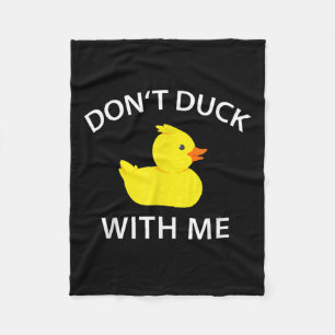 Duck met me, grappige Rubber Duck Fleece Deken