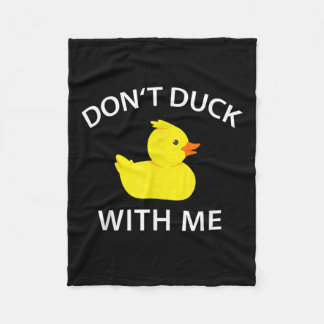 Duck met me, grappige Rubber Duck Fleece Deken