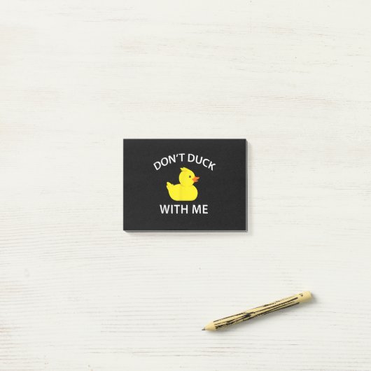 Duck met me, grappige Rubber Duck Post-it® Notes (Op bureau)