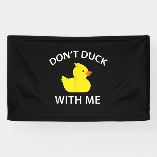 Duck met me, grappige Rubber Duck Spandoek (Horizontaal)