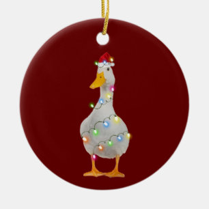 Duck met Petten kerst Keramisch Ornament