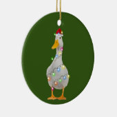 Duck met Petten kerstmis Keramisch Ornament (Rechts)