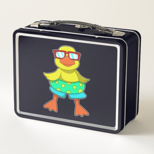 Duck met Swim-ring en zonnebril (Achterkant)