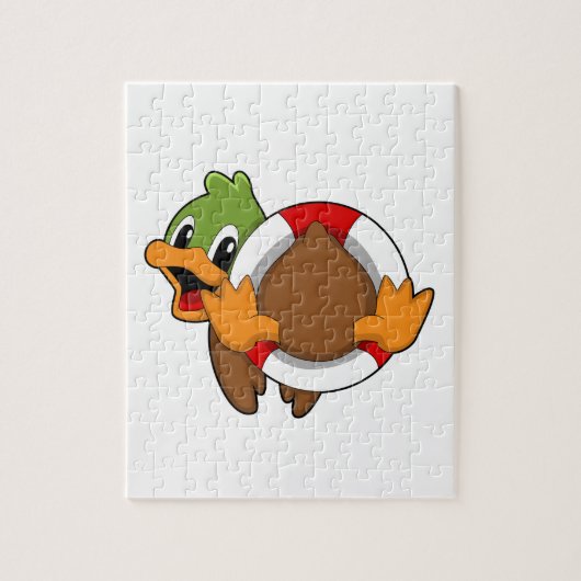 Duck met Swim ring Legpuzzel (Verticaal)