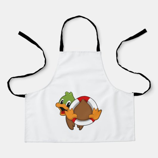 Duck met Swim ring Schort (Voorkant)