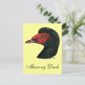 Duck: Muscovy Head Briefkaart (Staand voorkant)