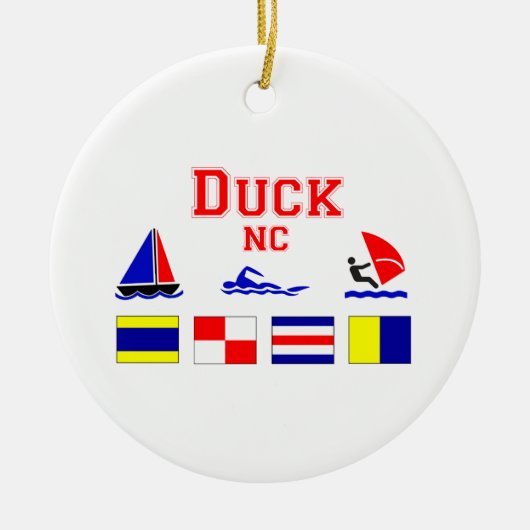 Duck, NC Signal Flags Keramisch Ornament (Voorkant)