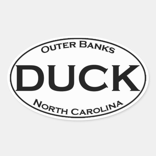 Duck North Carolina Oval Logo Ovale Sticker (Voorkant)