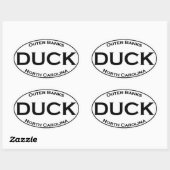 Duck North Carolina Oval Logo Ovale Sticker (Vel)