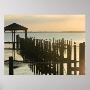 Duck North Carolina Vist Docks Poster