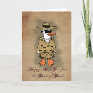 Duck of Death Nieuwjaarskaart Feestdagen Kaart