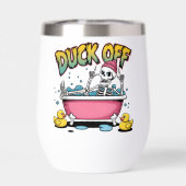 Duck Off Funny Skeleton Design-61161 Framed Art (Achterkant)