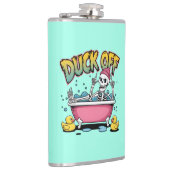 Duck Off Funny Skeleton Design-61161 Framed Art Heupfles (Rechts)