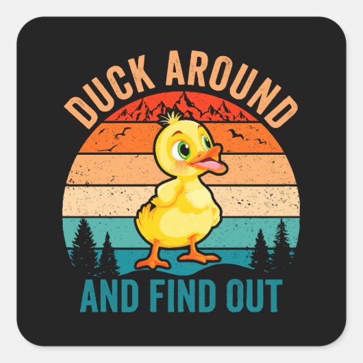 Duck omheen en ontdek het vierkante sticker (Voorkant)