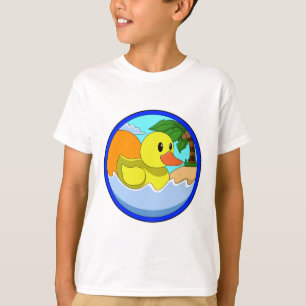 Duck op Beach met Palm-bomen.PNG T-shirt