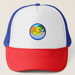 Duck op Beach met Palm-bomen.PNG Trucker Pet
