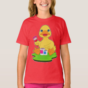 Duck Painter Paint penseel Schilderen T-shirt