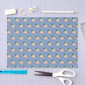Duck Pattern op Blue Tissuepapier (Craft)