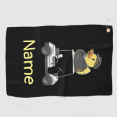 Duck Pilot Aviation Industry met golfkarretje Golfhanddoek (Horizontaal)