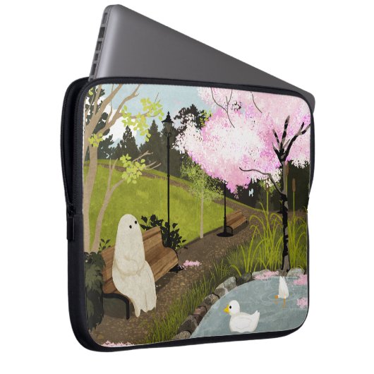 Duck Pond - Spring Laptop Sleeve (Voorkant Rechts)