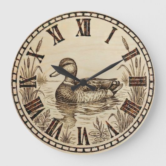 Duck Pond Wall Clock  Grote Klok (Voorkant)