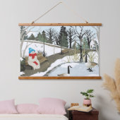 Duck Pond - Winter Hangend Wandkleed (Slaapkamer)