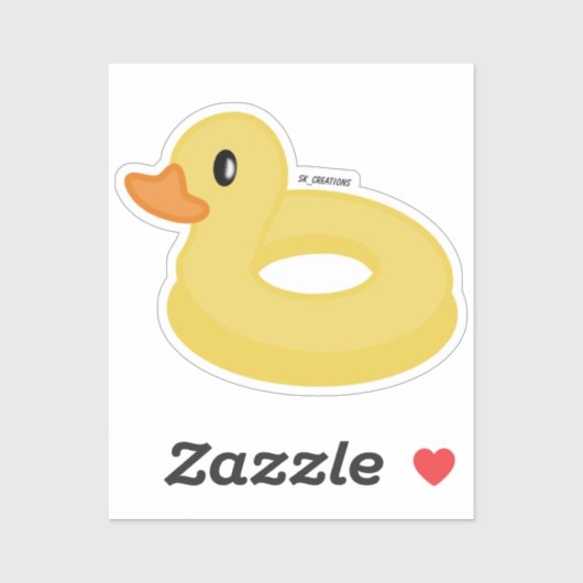 Duck Pool Floatie Sticker (Vel)