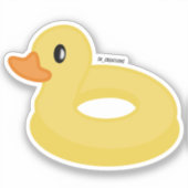 Duck Pool Floatie Sticker (Voorkant)